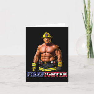 Trump As A Buff Firefighter Trump 2024 Card