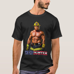 Trump As A Buff Firefighter Trump 2024  T-Shirt