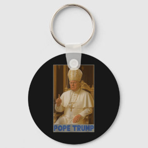 Trump As Vatican Church Pope Trump Funny Keychain