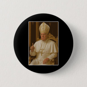 Trump As Vatican Church Pope Trump Funny Vatican C 2 Inch Round Button