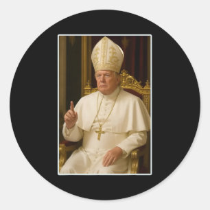 Trump As Vatican Church Pope Trump Funny Vatican C Classic Round Sticker