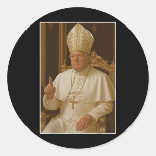 Trump As Vatican Church Pope Trump Funny Vatican C Classic Round Sticker