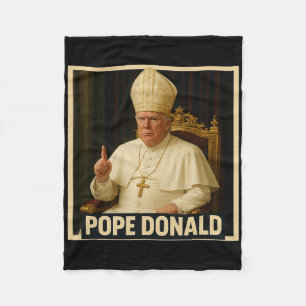 Trump As Vatican Church Pope Trump Funny Vatican C Fleece Blanket