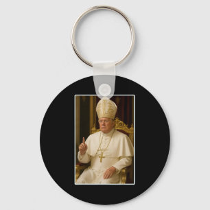 Trump As Vatican Church Pope Trump Funny Vatican C Keychain