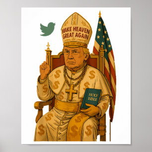 Trump As Vatican Church Pope Trump ,republican , F Poster