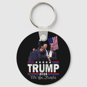 Trump Asination Bloody Ear Bleeding Butler Pa Trum Keychain