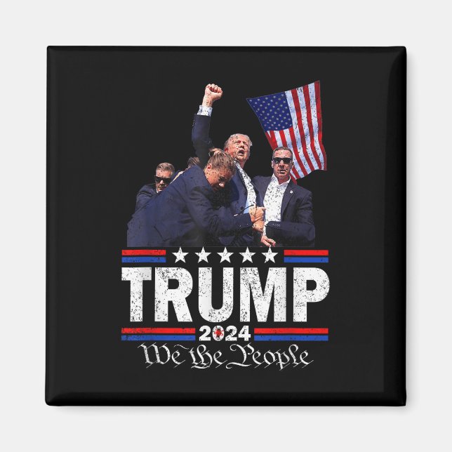 Trump Asination Bloody Ear Bleeding Butler Pa Trum Magnet (Front)