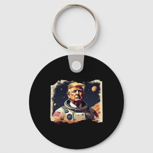 Trump Astronaut Occupy Mars Space Exploration Sola Keychain