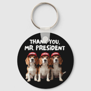 Trump Beagles For Trump Supporter Dog Owner Man Wo Keychain