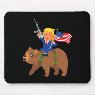 Trump Bear Gun Merica Election Donald Republican G Mouse Pad