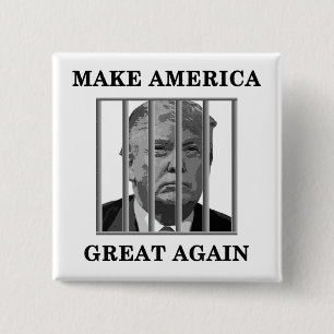 Trump Behind Bars 2 Inch Square Button