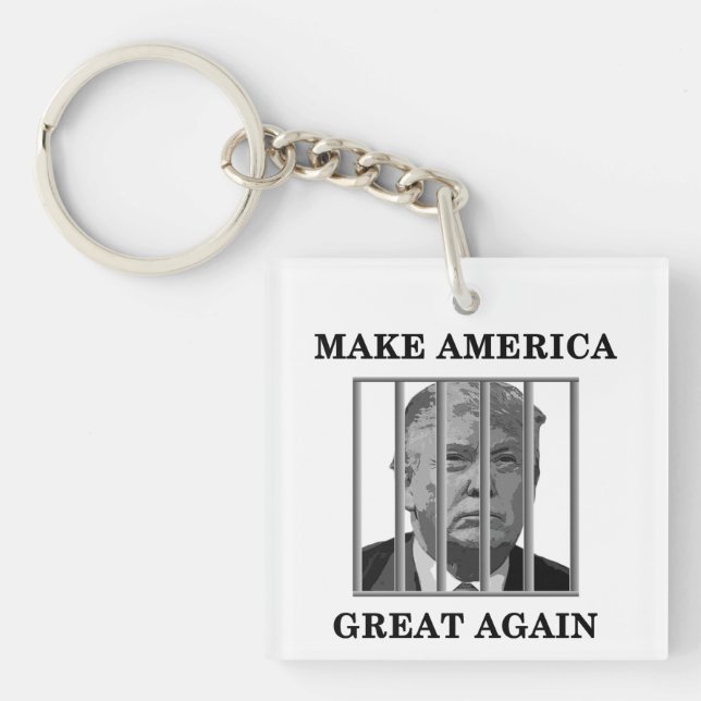 Trump Behind Bars Keychain (Front)