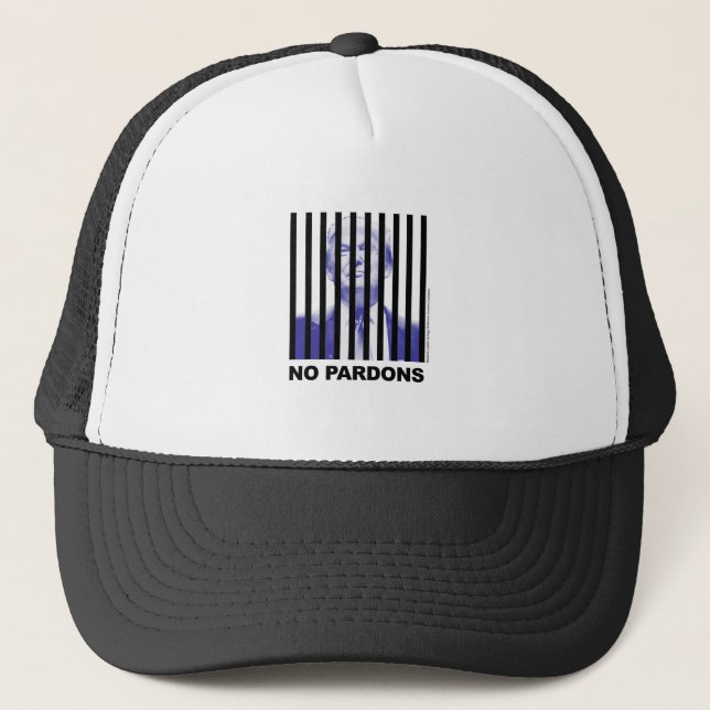 Trump Behind Bars - No Pardons 2 Trucker Hat (Front)