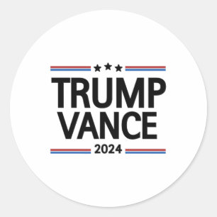 Trump Better Coverage Than 5g 2 Sided Funny Humour Classic Round Sticker