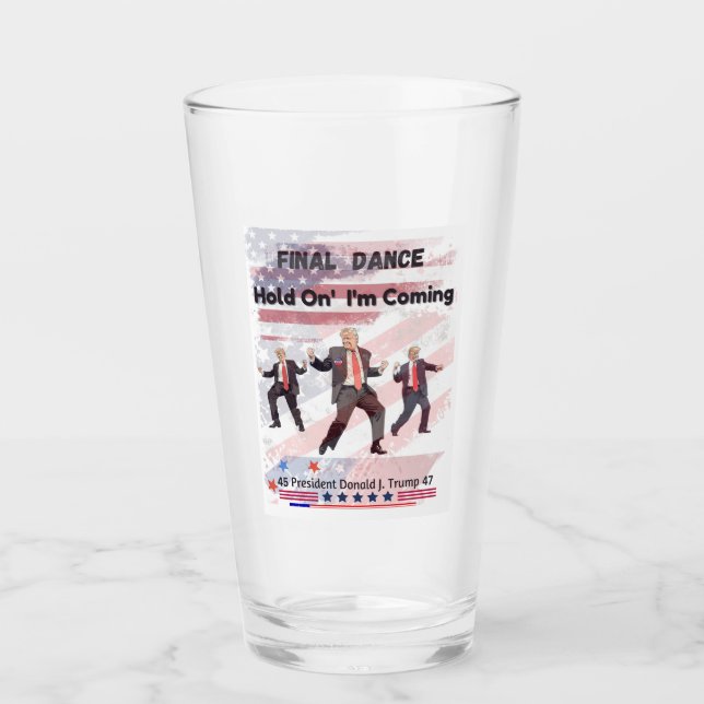 Trump Beverage Drinking Glass (Front)