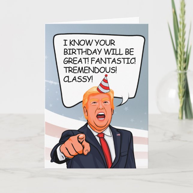 Trump Birthday Card - Let's Celebrate Bigly  (Front)