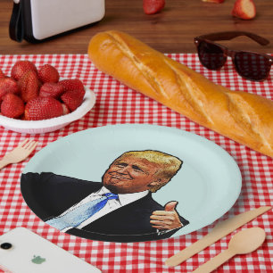 TRUMP BIRTHDAY PARTY PAPER PLATES