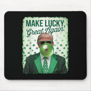 Trump Blowing Bubble Gum Make Lucky Great Again Mouse Pad