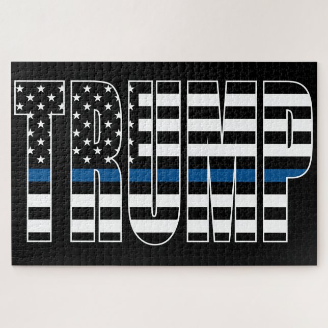 Trump Blue Line Flag Jigsaw Puzzle (Horizontal)