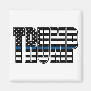 Trump-Blue-Line Police Flag Magnet