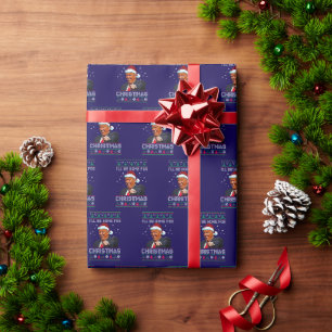 Trump Blue Wrapping Paper