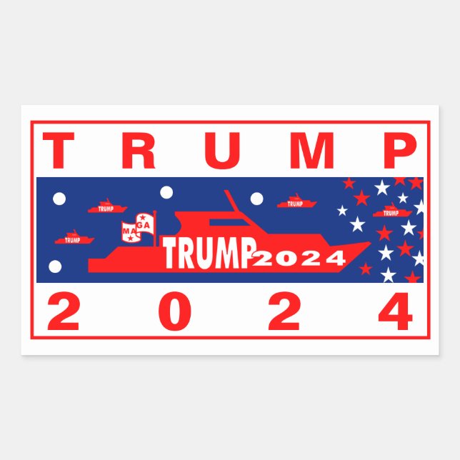 TRUMP BOATERS 2024  STICKER (Front)