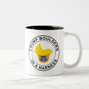 Trump Boulders In A Harness Two-Tone Coffee Mug