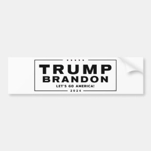 Trump Brandon 2024™ Election Bumper Sticker Black