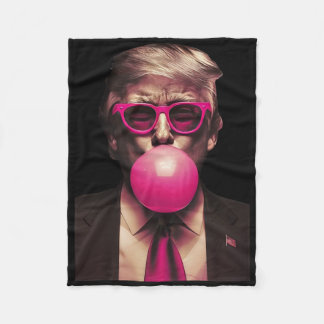 Trump Bubble Gum  Fleece Blanket