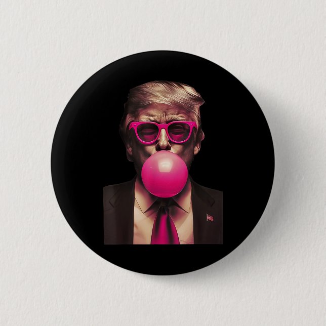Trump Bubble Gum Funny 1  2 Inch Round Button (Front)