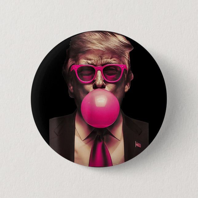 Trump Bubble Gum Funny  2 Inch Round Button (Front)