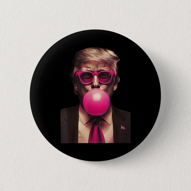 Trump Bubble Gum Funny  2 Inch Round Button (Front)