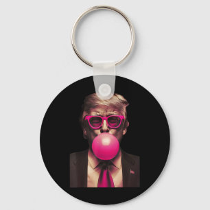 Trump Bubble Gum Funny Keychain