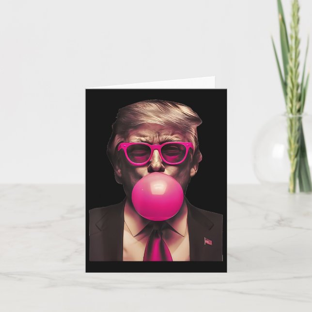 Trump Bubble Gum Pink 2  Card (Front)