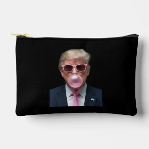 Trump Bubble Gum Pink Funny USA President Accessory Pouch