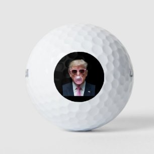 Trump Bubble Gum Pink Funny USA President Golf Balls