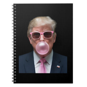 Trump Bubble Gum Pink Funny USA President Notebook