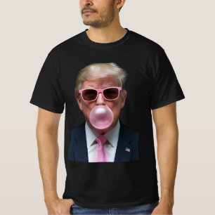 Trump Bubble Gum Pink Funny USA President T-Shirt
