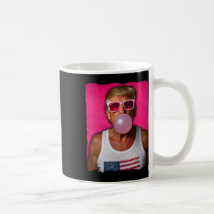 Trump Bubble Gum Pink Sungles Usa Flag Funny Coffee Mug