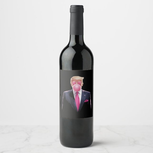 Trump Bubble Gum Wine Label (Front)