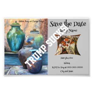 Trump Budget Save the Date Party Invitation HG Photo Print