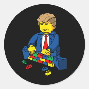 Trump Build A Wall T Shirt Classic Round Sticker