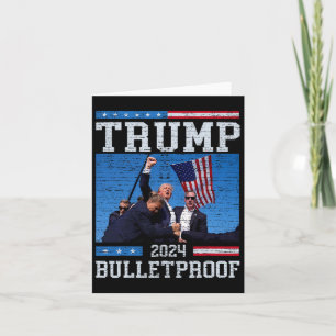 Trump Bulletproof Fight Fist Legend Donald Trump 2 Card