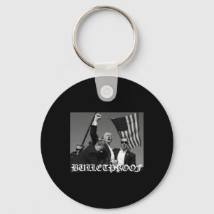 Trump Bulletproof Old English Font  Keychain