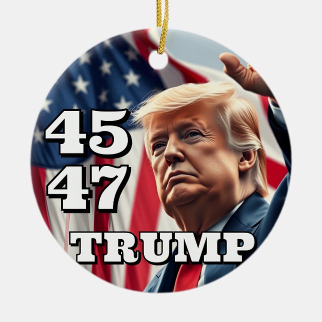 Trump Campaign Ceramic Ornament (Front)