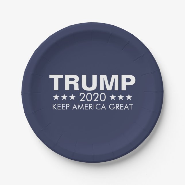 Trump CAN CHANGE YEAR Keep America Great Paper Plate (Front)