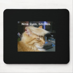 Trump Cat Nine Lives Funny Trump 2024 Vote Electio Mouse Pad