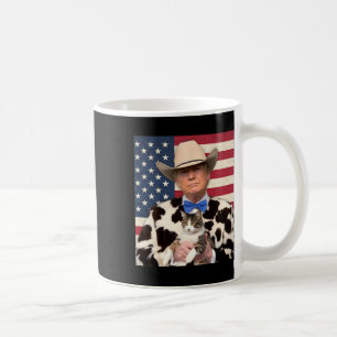 Trump Cat Shirt Funny Cowboy Donald Trump 2025 Ame Coffee Mug
