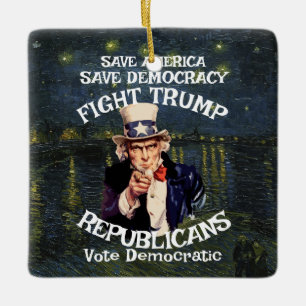 Trump Ceramic Ornament