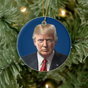 Trump ceramic ornament